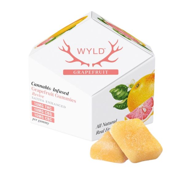Wyld Fruit Chews Grapefruit 100mg THC / 100mg CBG / 100mg CBC 1:1:1