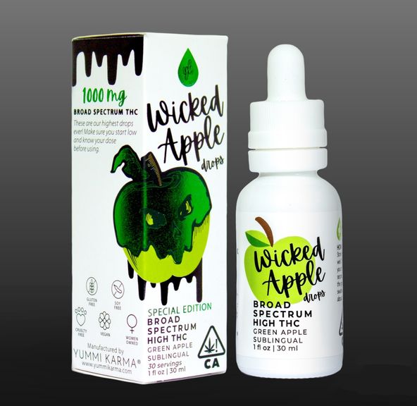 1. Yummi Karma 1000mg THC Tincture - Wicked Apple **SALE ITEM**