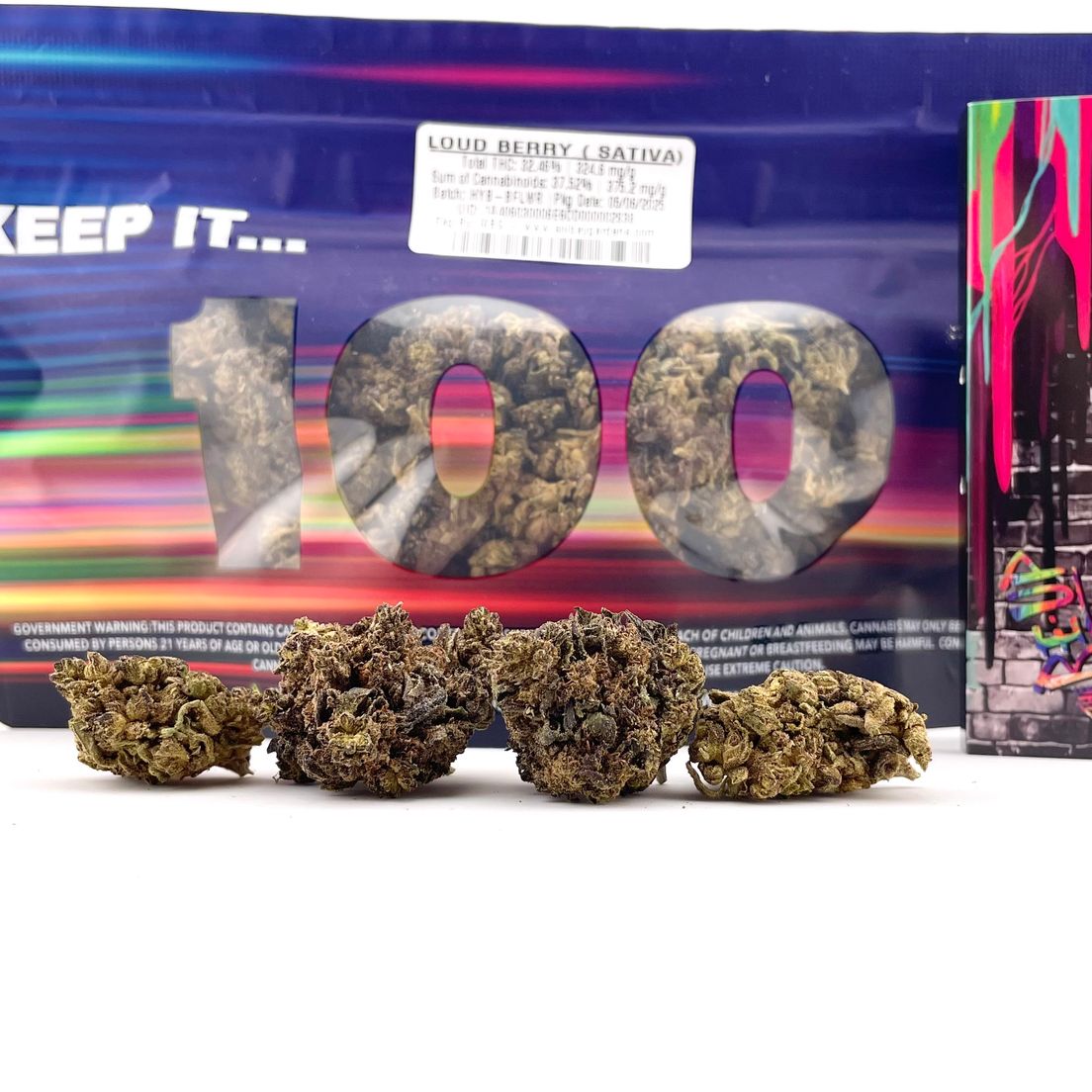 *Deal! $89 1 oz. Loud Berry (32.46%/Sativa) - Keep it 100 + Rolling Papers