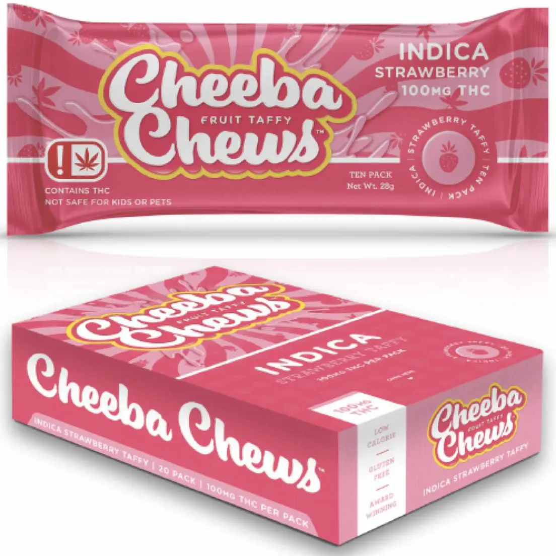Cheeba Chews - Strawberry Taffy - 100mg Indica