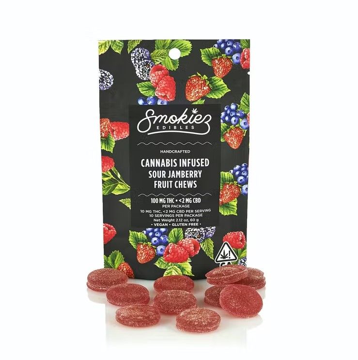 Smokiez Fruit Chews Sour Jamberry 100mg