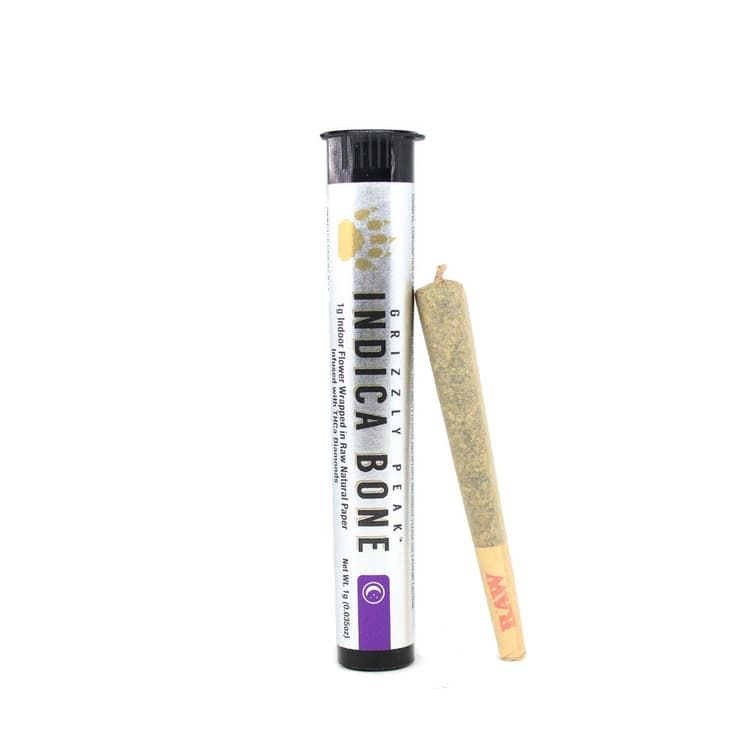 D. Grizzly Peak Farms 1g THCa Diamonds Infused Pre Roll - Indica Bone (I)