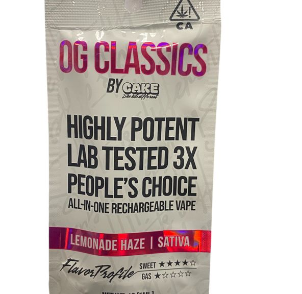 Cake OG Classics - Lemonade Haze 1g Rechargeable Disp.