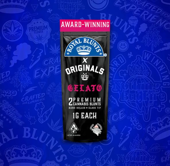 Hand Rolled Cannarillo - Originals Family Farms x Royal Blunts - Gelato - 2pk
