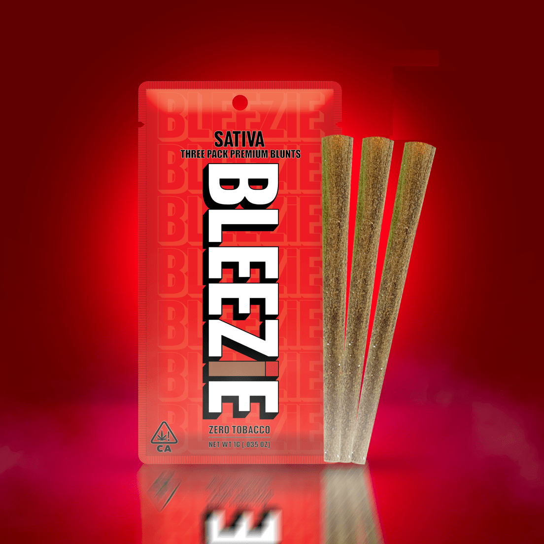 .⠀BLEEZIE 3 PACK (3 x 1 Gram) Pre-Rolled Blunts SATIVA