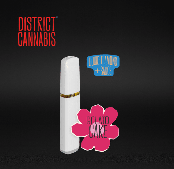 District Cannabis | Gelato Cake | Liquid Diamond and Sauce Disposable Cartridge | 0.5g | Hybrid