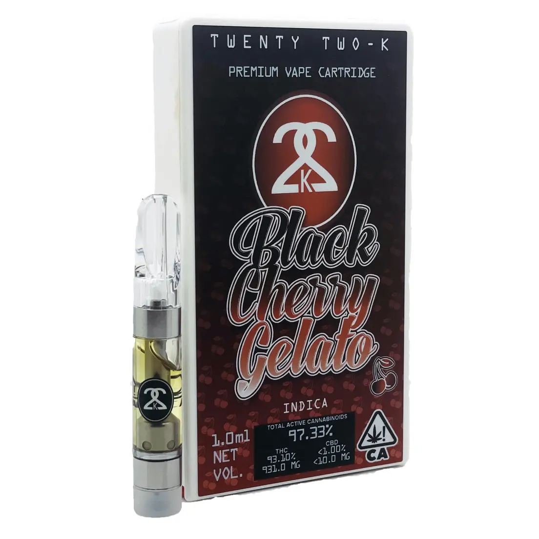 22K | Vape Cart | 1g | Distillate | Black Cherry Gelato