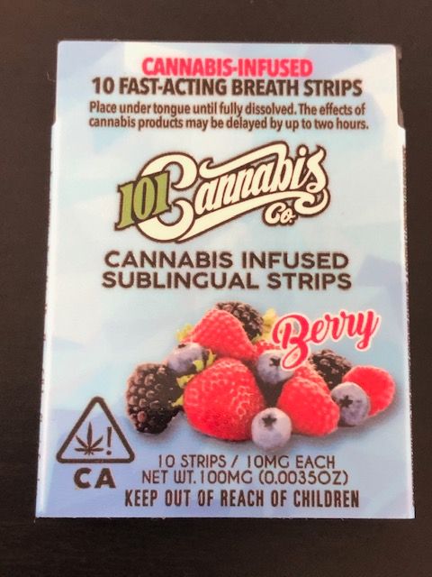101CANNABIS - EDIBLE STRIP EA- BERRY 10MG/SERV