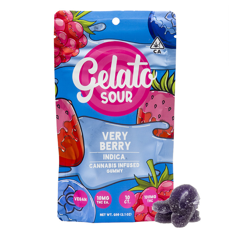 Gelato Gummies Sour Very Berry 100mg