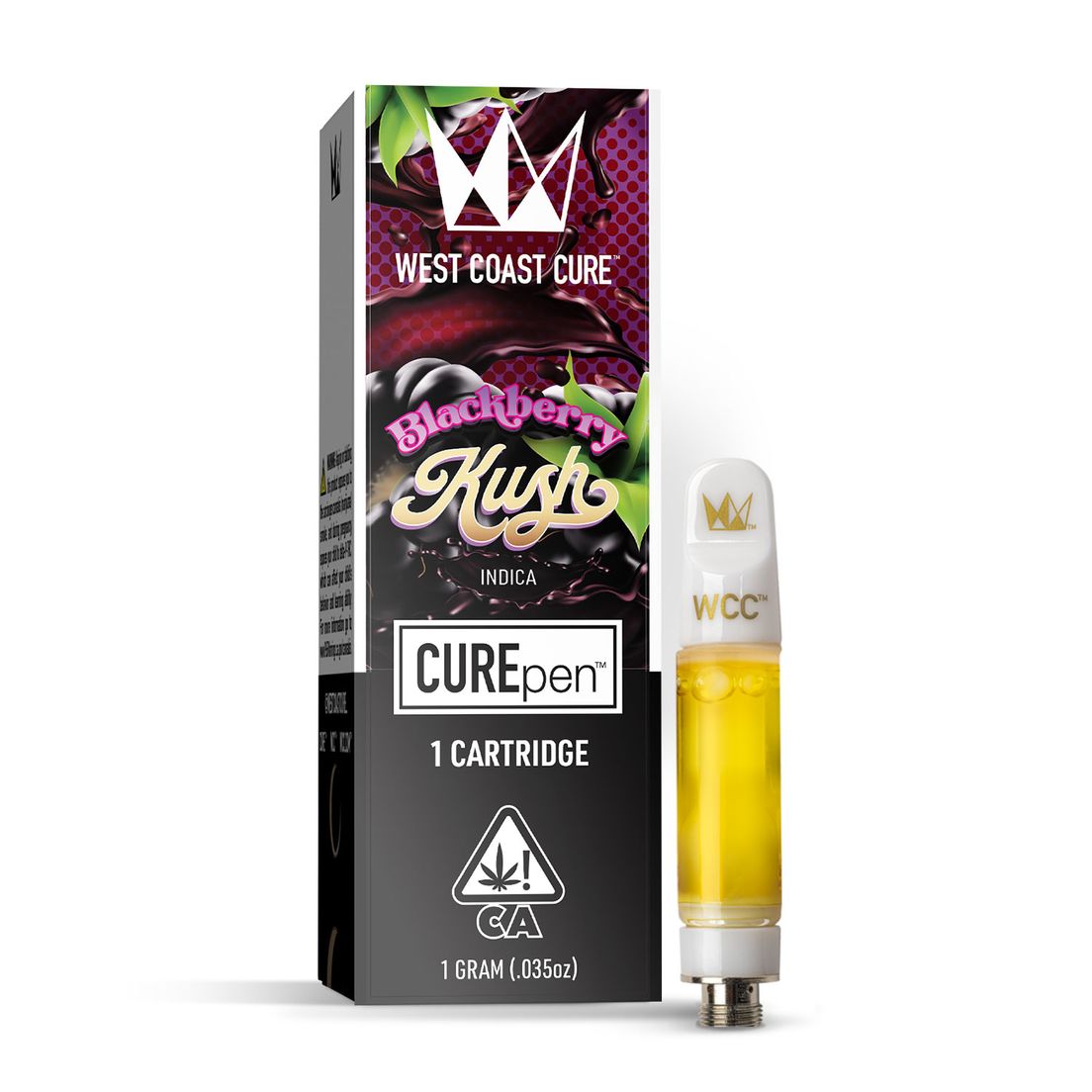 PRE-ORDER ONLY 1g Blackberry Kush CUREpen Cartridge - West Coast Cure
