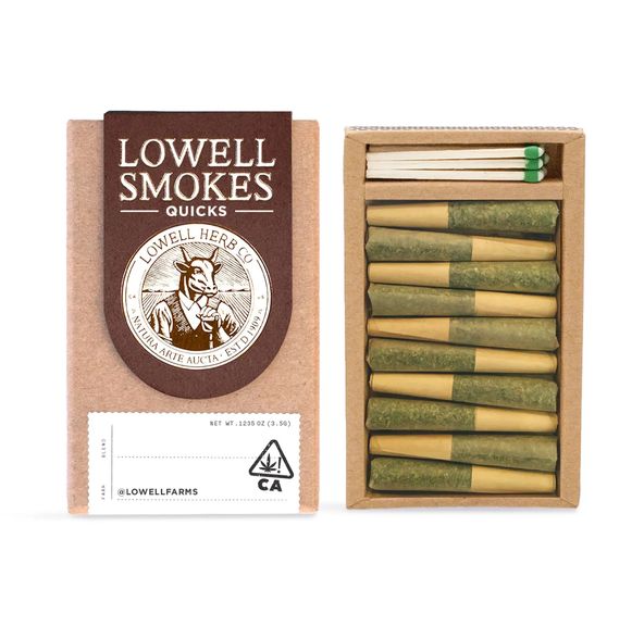 Lowell- Quicks The Relaxing Indica 10PK Prerolls 3.5g (I)