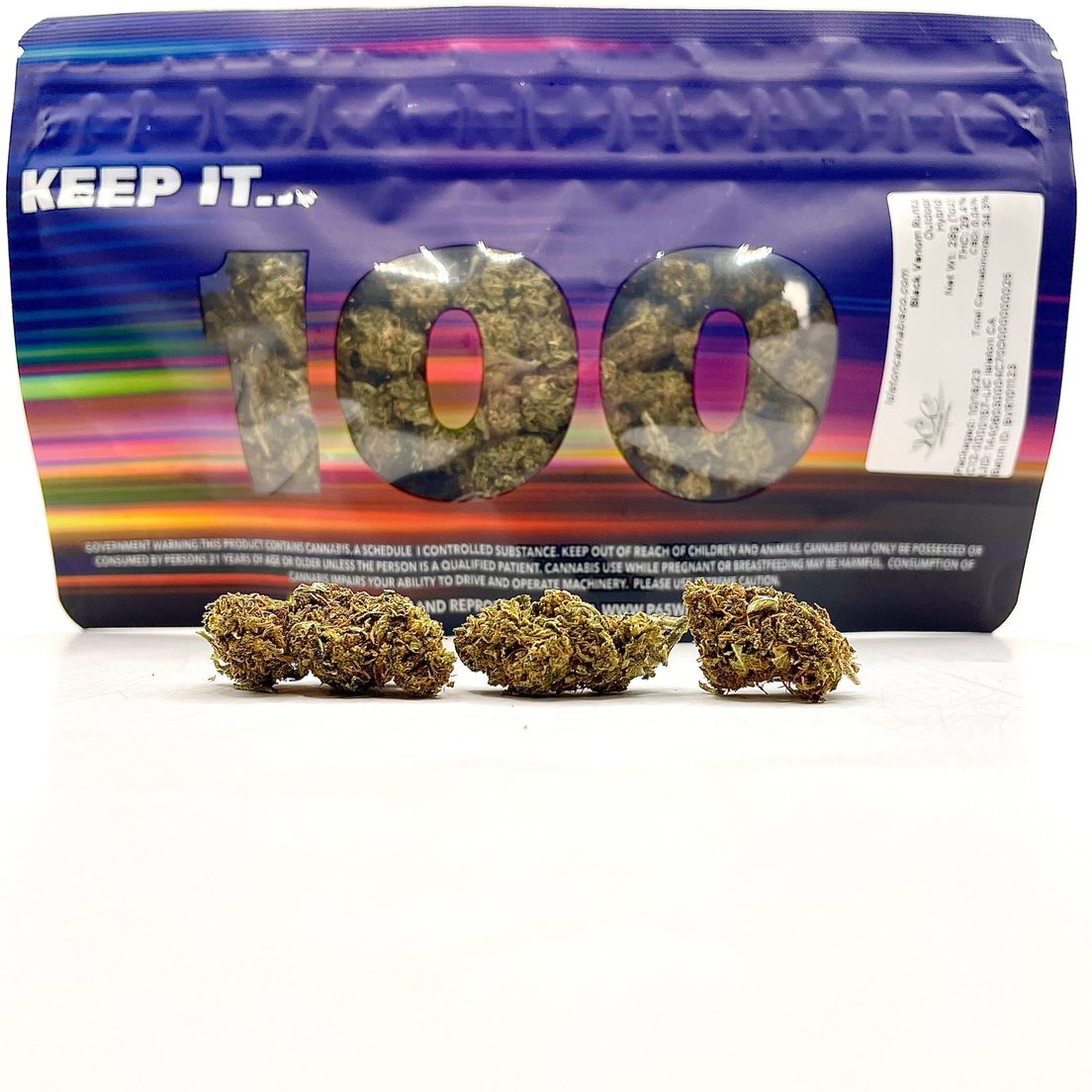 PRE-ORDER ONLY *Deal! $69 1 oz. Black Venom Runtz (29.4%/Hybrid) - Keep it 100