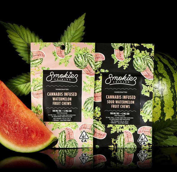 Smokiez Sour Watermelon Fruit Chews - CA