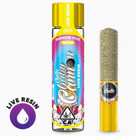 Baby Cannon Rainbow Rose Live Resin Infused Pre-Roll