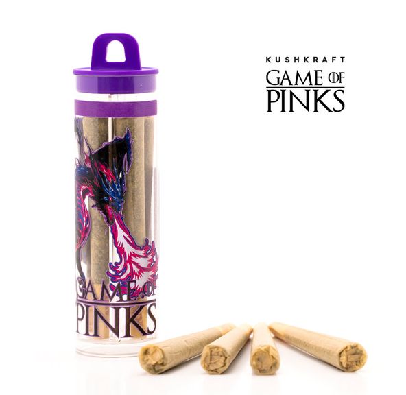 Island Pink Indica 4 x 0.8g Exclusive Pre-Rolls - Game of Pinks