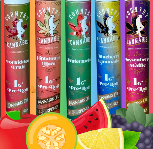 Country Cannabis - 1g Infused Pre-Roll - Boysenberry Waffle