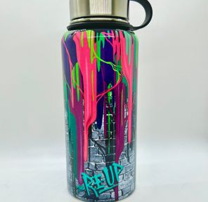 PRE-ORDER ONLY 32 Oz. Insulated Water Bottle with Thermal Lid - The Re-Up