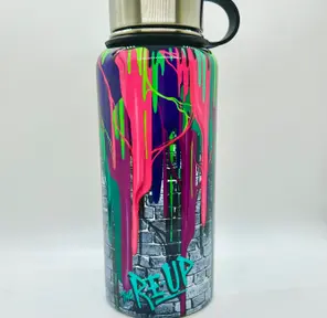 PRE-ORDER ONLY 32 Oz. Insulated Water Bottle with Thermal Lid - The Re-Up