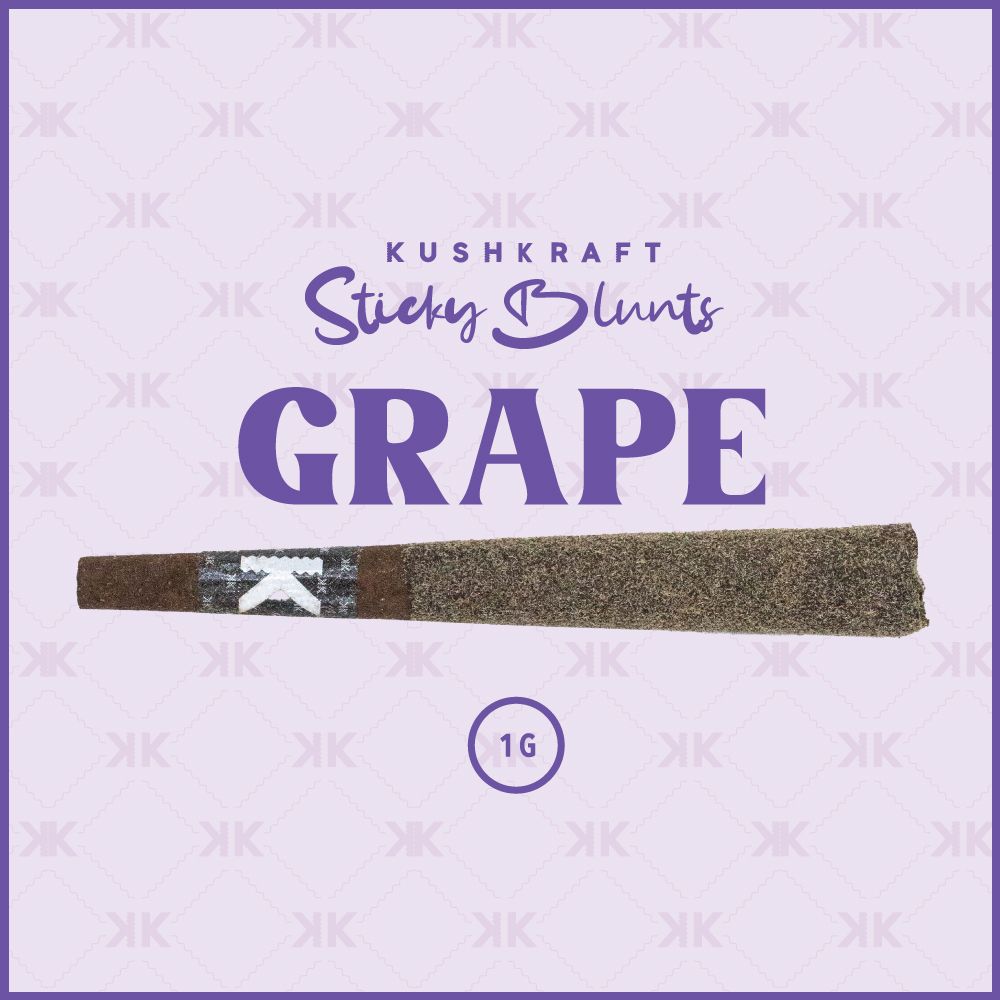 1 x 1g Shatter Infused Sativa Blunt Blueberry Lemon Grape by KushKraft