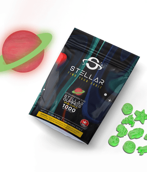 1000mg Strawberry-Kiwi Galaxy Gummies by Stellar Treats