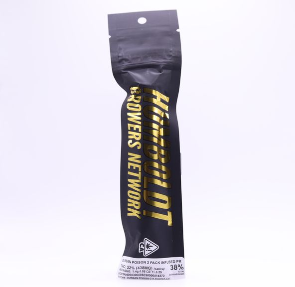 Humboldt Growers Network- DURBAN POISON 0.7G INFUSED JOINT 2 PACK