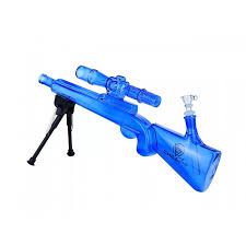 19.5" CLOVER GLASS BLUE RIFLE BONG