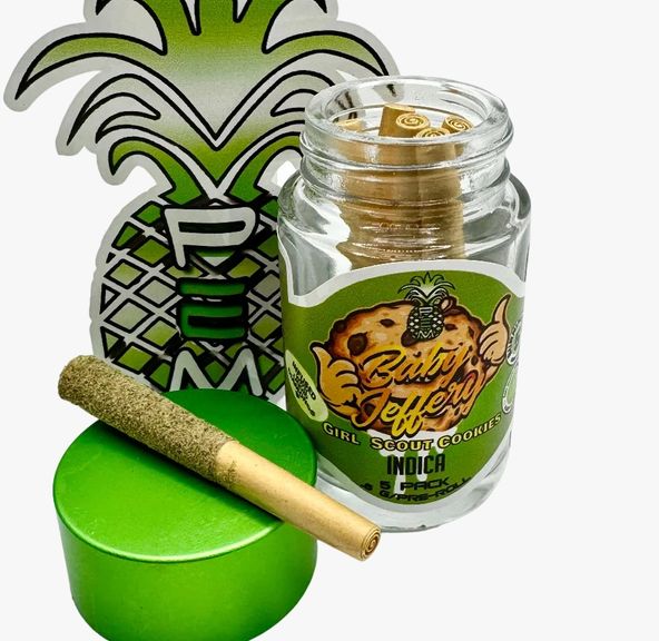 Baby Jeffery Indica Pre-Roll Infused 5 Pack Girl Scout Cookies