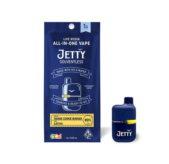 Jetty AIO Solventless Mini Tank Tangie Cookie Burger 1g
