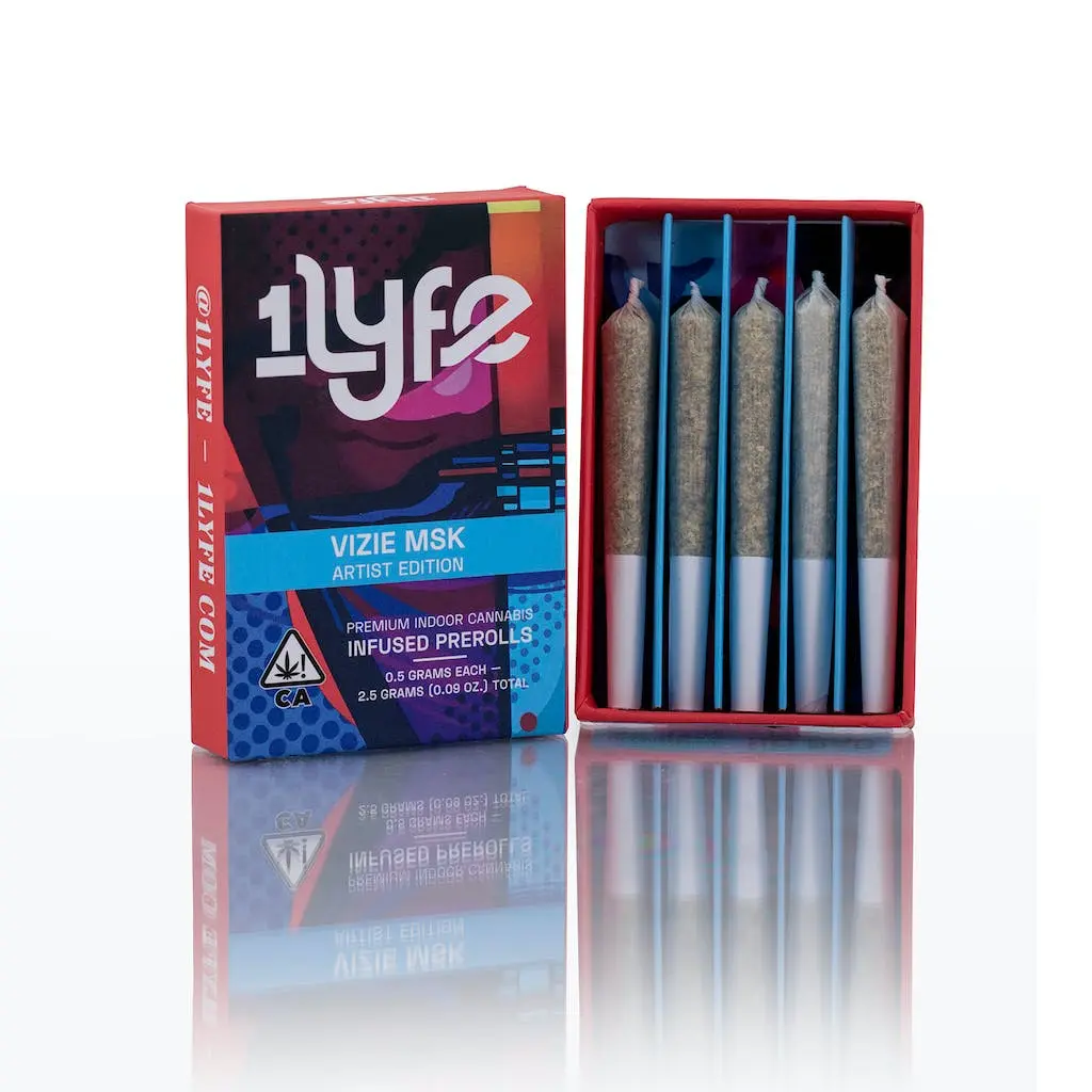 1Lyfe - (x5) .5 Prerolls - 2.5g - Gelato 41