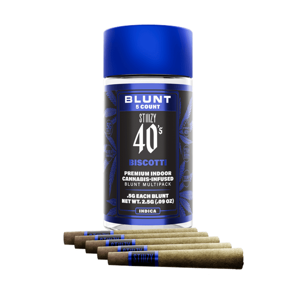 STIIIZY - 40's Mini Blunt Multi-Pack (x5) .5g Prerolls - 2.5g - Biscotti