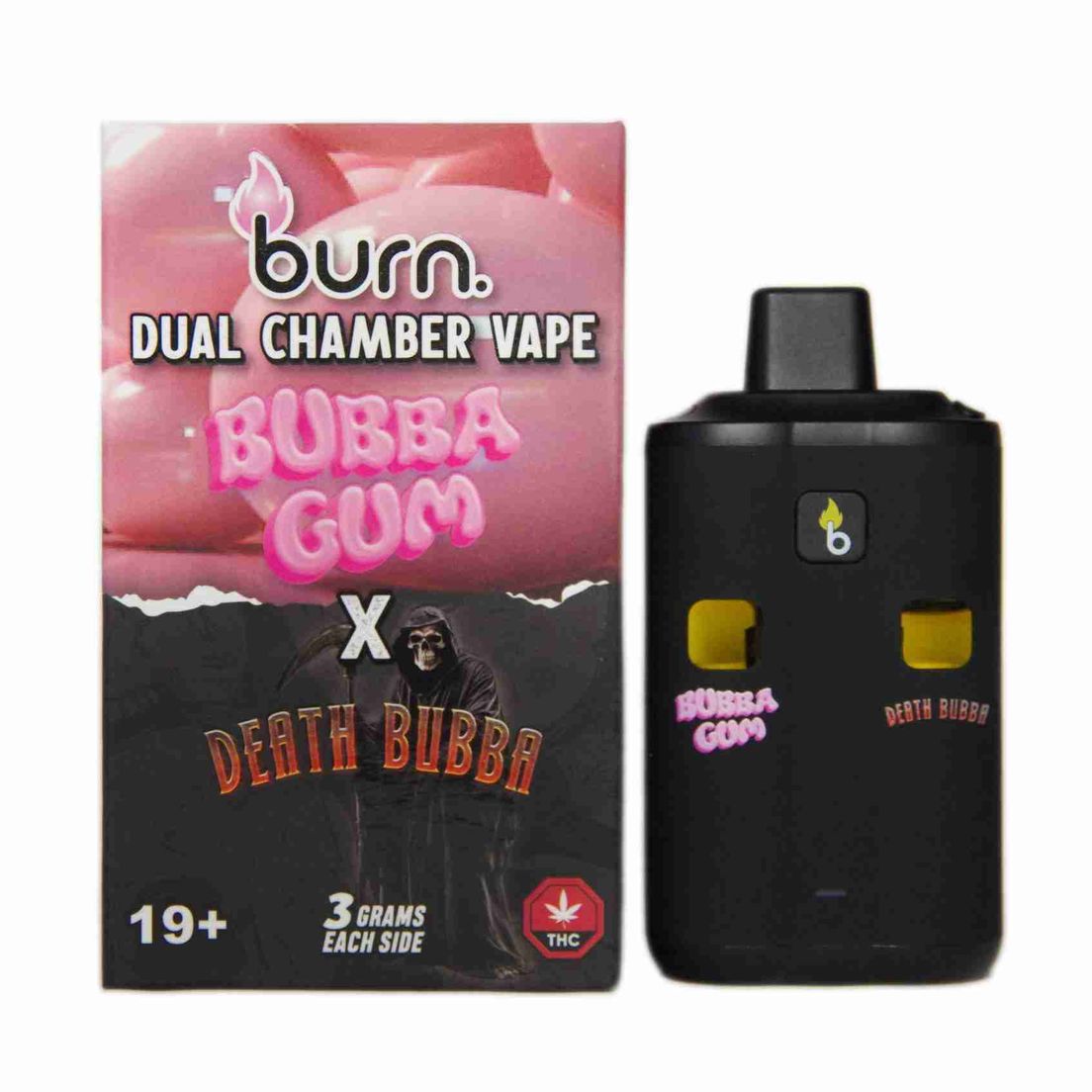 6 Gram Dual Chamber Burn Disposable – Bubba Gum + Death Bubba (3+3 Gram)