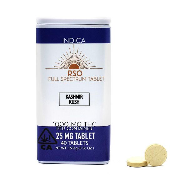 Emerald Bay Extracts 25mg Tablets Indica Kashmir Kush 1000mg Package