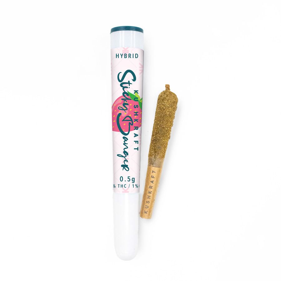 1x 0.5g Infused Sticky Banger Pre-Roll Hybrid Strawberry Tuna Gelato by ...