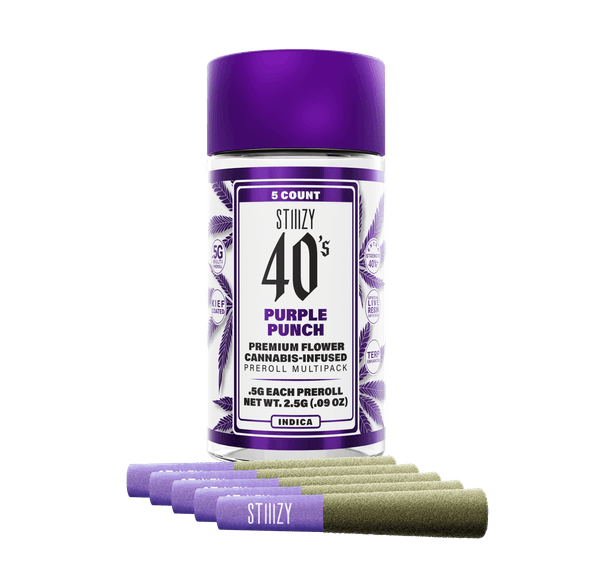STIIIZY - 40's Multi-Pack (x5) .5g Prerolls - 2.5g - Purple Punch