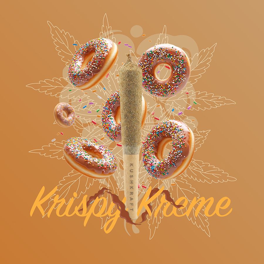 1 x 0.5g Infused Sticky Banger Pre-Roll Hybrid Krispy Kreme by KushKraft