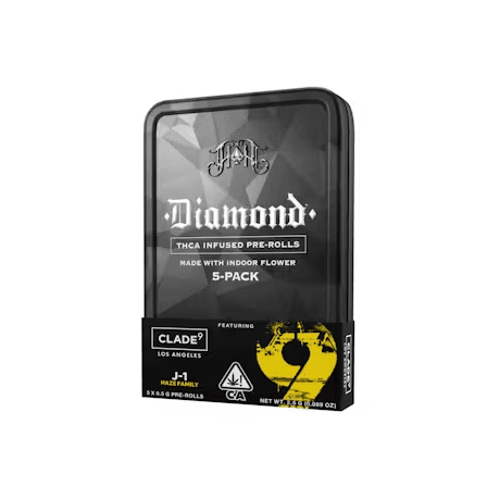 Clade 9: J1 | Sativa - Diamond THCA-Infused Pre-Rolls - 5-Pack