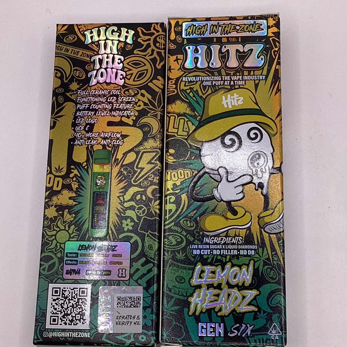 HITZ - Disposable - Lemon Headz - 2G at Goodies | Sweede