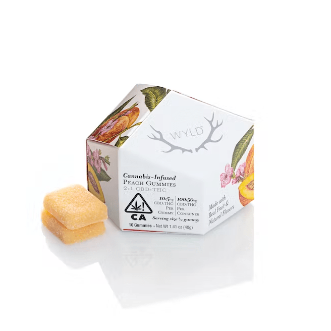 Wyld Fruit Chews Peach 100mg CBD / 50mg THC 2:1