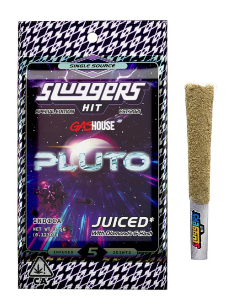 Sluggers Hit - Gashouse - Pluto - Infused Prerolls - 5pk - 3.5g - Indica