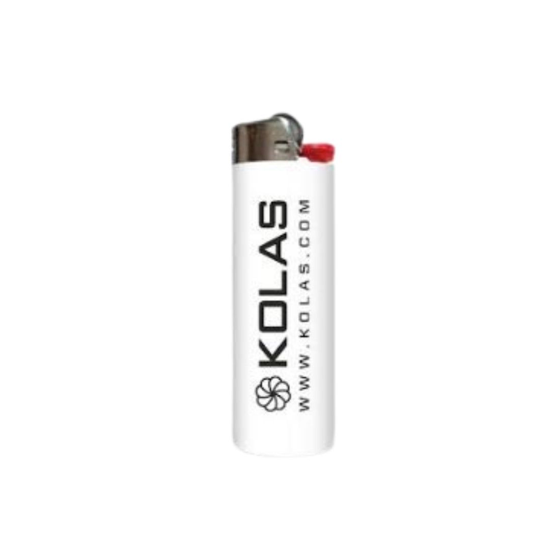 Kolas Branded Logo BIC Lighter White