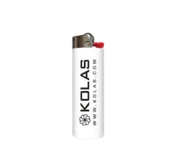Kolas Branded Logo BIC Lighter White