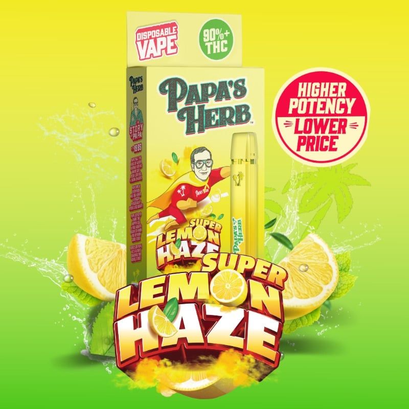 Papa's Herb - Super Lemon Haze Vape Cartridge 1g