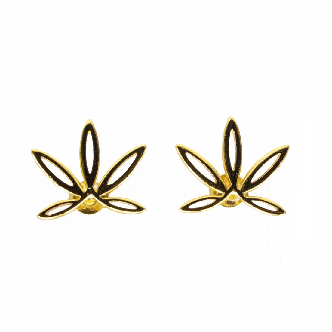 CAFE Gold Stud Earrings 1 Pair