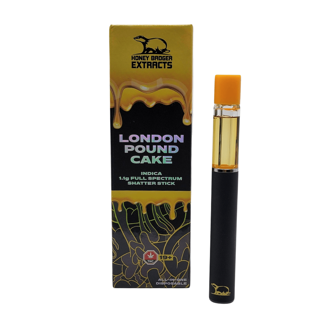London Pound Cake - 1.1G Disposable Shatter Pen by Honey Badger