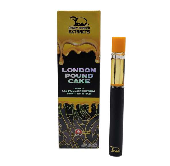 London Pound Cake - 1.1G Disposable Shatter Pen by Honey Badger