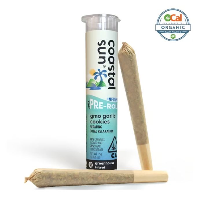 Coastal Sun - GMO Garlic Cookies 2pk Infused Preroll 1.5g