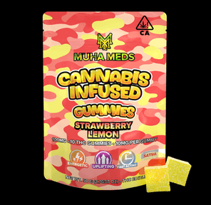 PRE-ORDER ONLY Muha Meds - 100mg Strawberry Lemon (Sativa) Gummies - 50 g
