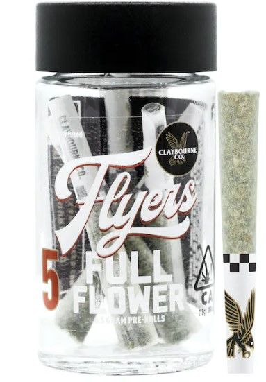 (PROMO) Claybourne Co. - Flyers - Black Ice - Infused Prerolls - 5PK - 2.5g - Indica
