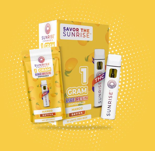 Sunrise 1g Live Resin Disposable - Mango