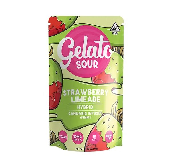 Gelato Gummies Sour Strawberry Limeade 100mg